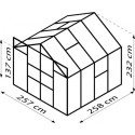 Serre de jardin Meridian2 6,7m² en aluminium anodisé et polycarbonate 6mm – Vitavia