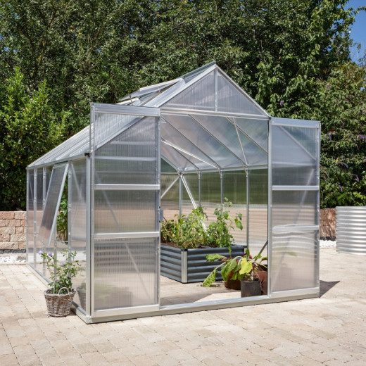Serre de jardin Meridian2 8,3m² en aluminium anodisé et polycarbonate 6mm – Vitavia