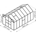 Serre de jardin Meridian2 11,5m² en aluminium anodisé et polycarbonate 6mm – Vitavia