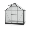 Serre Triton 2,5m² en aluminium noir et panneaux de polycarbonate 4mm - Vitavia