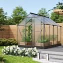 Serre Triton 5m² en aluminium noir et panneaux de polycarbonate 4mm - Vitavia