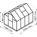 Serre Triton 5m² en aluminium noir et panneaux de polycarbonate 4mm - Vitavia