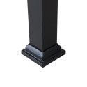 Tonnelle de jardin Stoj 336x402cm en acier thermolaqué noir et polyester - Sunjoy