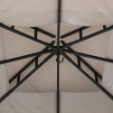 Tonnelle de jardin Stoj 336x402cm en acier thermolaqué noir et polyester - Sunjoy