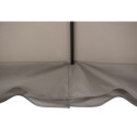 Tonnelle de jardin Stoj 336x402cm en acier thermolaqué noir et polyester - Sunjoy