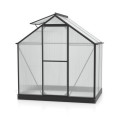 Serre Triton 2,5m² en aluminium noir et panneaux de polycarbonate 6mm - Vitavia