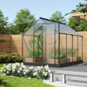 Serre Triton 5m² en aluminium noir et panneaux de polycarbonate 6mm - Vitavia