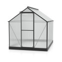 Serre Triton 5m² en aluminium noir et panneaux de polycarbonate 6mm - Vitavia