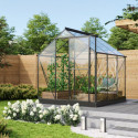 Serre Triton 3,8m² en aluminium noir et panneaux de verre de sécurité de 3mm - Vitavia