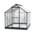 Serre Triton 5m² en aluminium noir et panneaux de verre de sécurité de 3mm - Vitavia
