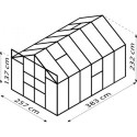 Serre de jardin Meridian2 9,9m² en aluminium émeraude et polycarbonate 4mm – Vitavia