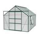 Serre de jardin Meridian2 9,9m² en aluminium émeraude et polycarbonate 4mm – Vitavia