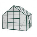 Serre de jardin Meridian2 6,7m² en aluminium émeraude et polycarbonate 6mm – Vitavia