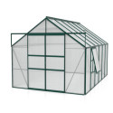 Serre de jardin Meridian2 9,9m² en aluminium émeraude et polycarbonate 6mm – Vitavia