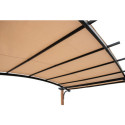 Pergola Skuta 406x259cm en acier thermolaqué aspect bois et polyester - Sunjoy