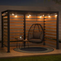 Pergola Marao 313x191cm en bois massif et acier thermolaqué noir - Sunjoy	
