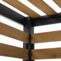 Pergola Marao 313x191cm en bois massif et acier thermolaqué noir - Sunjoy	