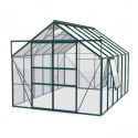 Serre de jardin Meridian2 9,9m² en aluminium émeraude et panneaux de verre de sécurité de 3mm – Vitavia