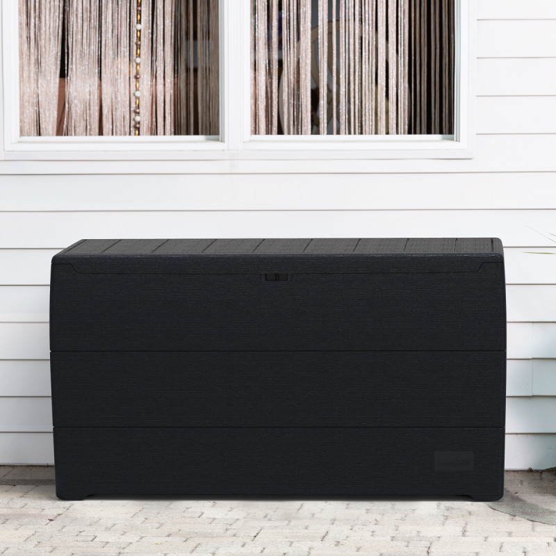 Coffre de rangement en résine gris anthracite 270L Durabox – DURAMAX