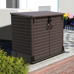 Armoire de rangement en résine marron 850L StoreAway – DURAMAX