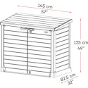 Armoire de rangement en résine gris - toit plat - 1200L StoreAway – DURAMAX