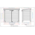 Armoire de rangement en résine gris - toit plat - 1200L StoreAway – DURAMAX