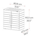 Armoire de rangement en résine marron - H.90cm – DURAMAX