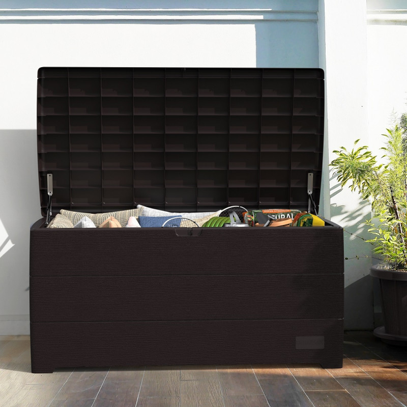 Coffre de rangement en résine marron 416L Durabox – DURAMAX
