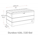 Coffre de rangement en résine marron 416L Durabox – DURAMAX
