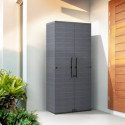 Armoire de rangement en résine gris - H.178cm – DURAMAX