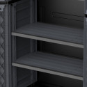 Armoire de rangement en résine gris - H.178cm – DURAMAX