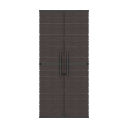 Armoire de rangement en résine marron - H.178cm – DURAMAX