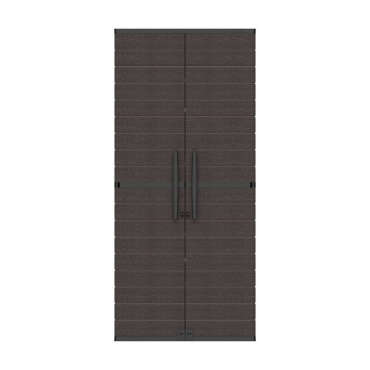Armoire de rangement en résine marron - H.178cm – DURAMAX