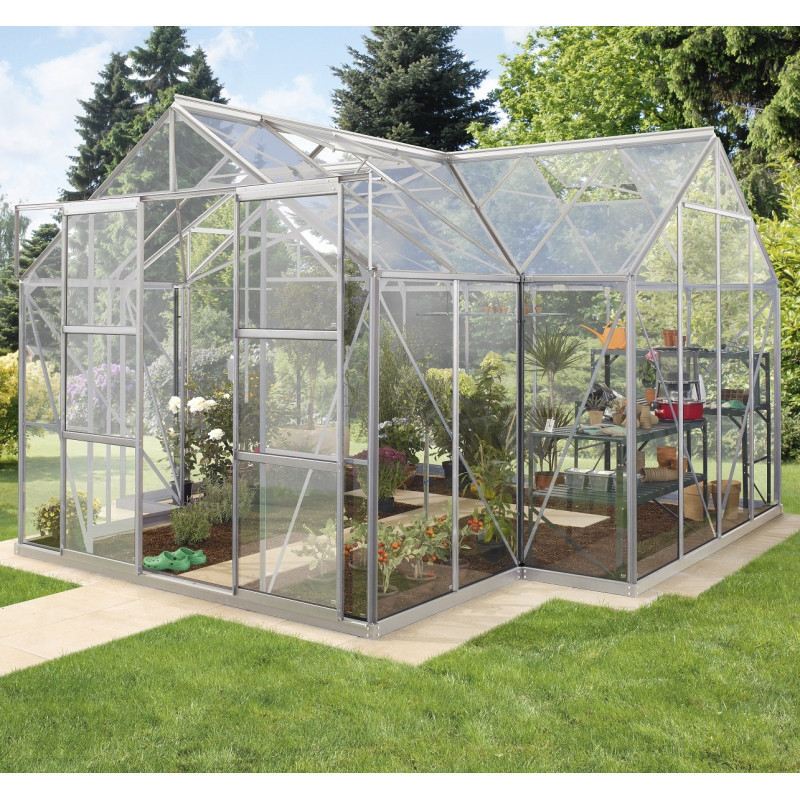 Serre de jardin orangerie Sirius 13m² en aluminium anodisé et vitrage en verre - Vitavia