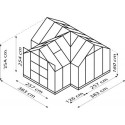 Serre de jardin orangerie Sirius 13m² en aluminium anodisé et vitrage en verre - Vitavia