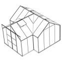 Serre de jardin orangerie Sirius 13m² en aluminium émeraude et vitrage en verre - Vitavia