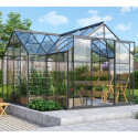 Serre de jardin orangerie Sirius 13m² en aluminium noir et vitrage en verre - Vitavia