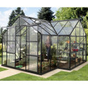 Serre de jardin orangerie Sirius 13m² en aluminium noir et vitrage en verre - Vitavia