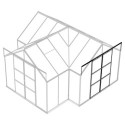Double porte coulissante supplémentaire en alu émeraude pour les serres de jardin Sirius - Vitavia