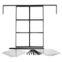 Double porte coulissante supplémentaire en alu noir pour les serres de jardin Sirius - Vitavia