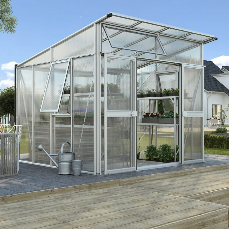 Serre Aphrodite 7,8m² en aluminium anodisé et panneaux de polycarbonate 10mm - Vitavia