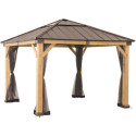 Set de moustiquaires en polyester kaki pour tonnelle 336x336cm - Sunjoy