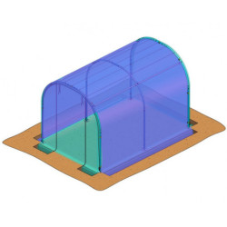 Gaine de couverture de remplacement pour serre tunnel 2x3m RICHEL