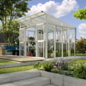 Serre Aphrodite 7,8m² en aluminium blanc et vitrage combiné - Vitavia