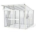 Serre Aphrodite 7,8m² en aluminium blanc et vitrage combiné - Vitavia