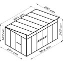 Serre Aphrodite 11,5m² en aluminium blanc et vitrage combiné - Vitavia