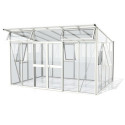 Serre Aphrodite 11,5m² en aluminium blanc et vitrage combiné - Vitavia