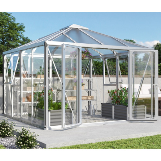 Serre Fortuna 10,2m² en aluminium anodisé et vitrage combiné - Vitavia