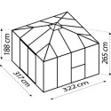 Serre Fortuna 10,2m² en aluminium noir et vitrage combiné - Vitavia