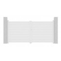 Portail battant plein en aluminium 300x142cm GARDE - coloris blanc - X-Metal